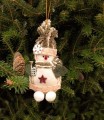 Bałwanek z filcu, wypchany watą na miękko, ozdoba do zawieszenia.
- wysokość ok.12 cm 
- stan : 1 szt