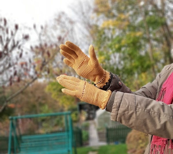 Rękawiczki szydełkowe