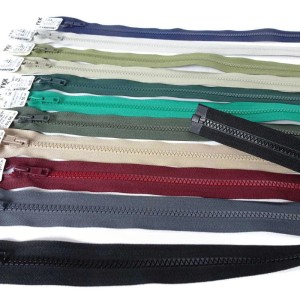 Zamek błyskawiczny (suwak, ekler), kostkowy, rozdzielczy do kurtki - produkcji japońskiej YKK, bardzo dobrej jakości - długość : 50 cm
