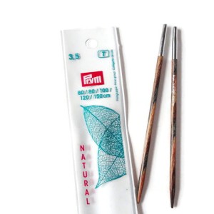 Druty KnitPro wykonane z egzotycznego drewna, przystosowane do łączenia i wymiany różnej długości żyłek- długość drutów 11,60 cm