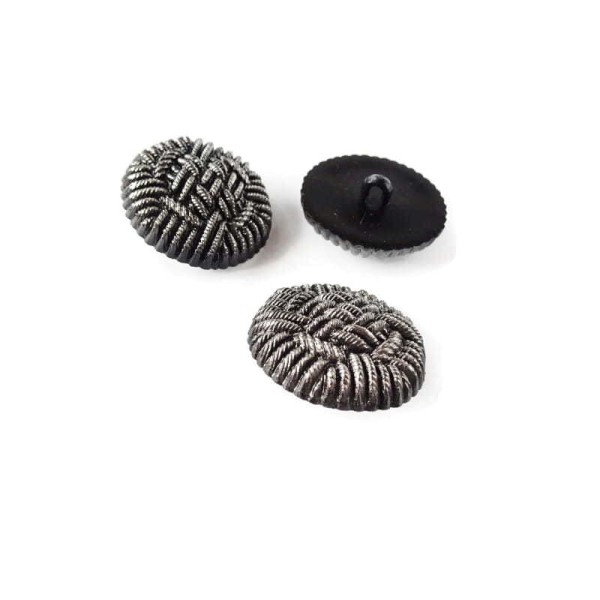 Guzik srebrny 32 mm kpl/3 szt | guzik płaszczowy