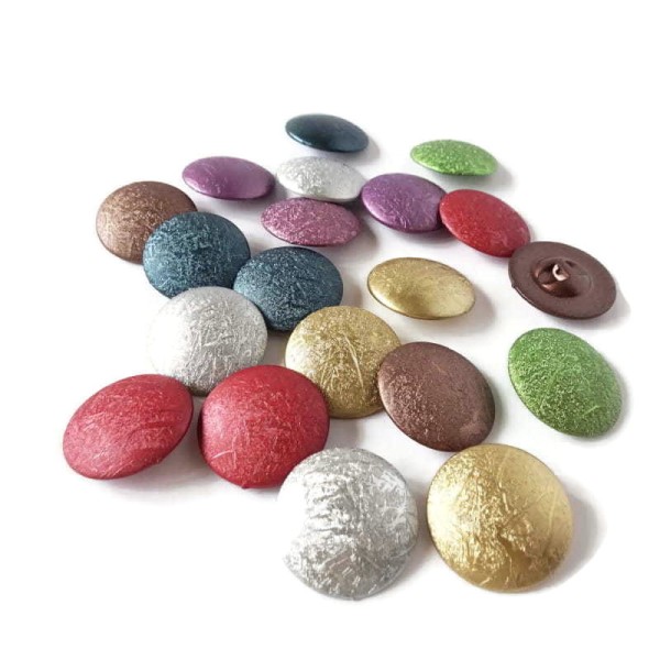 Guzik metaliczny płaszczowy 28 mm