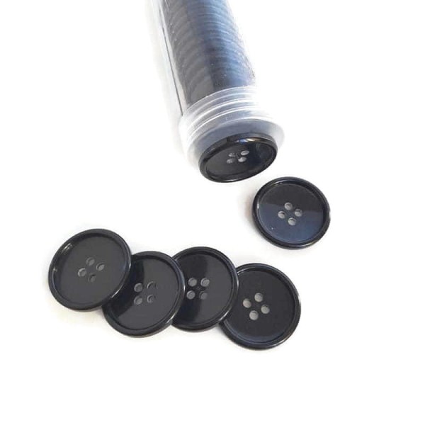 Guzik  czarny kurtkowy