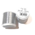 Nici Metallic nr 40 produkcji Madeira - Szpulka  200 m - skład; 60% viscose / 40% metalise - kolor srebrny