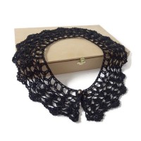 Kołnierz szydełkowy czarny