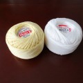 Kordonek Maja 5 produkcji Ariadna przeznaczony do haftu richelieu  kolor biały(400) i kremowy (331) - grubość 120 tex x 2 - kłębek 210m/ 50 g - 100% bawełna