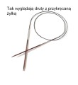 Druty KnitPro wykonane z egzotycznego drewna- długość drutów 8,7 cm