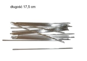 Igła ostra o długości 17,5 cm produkcji czeskiej.