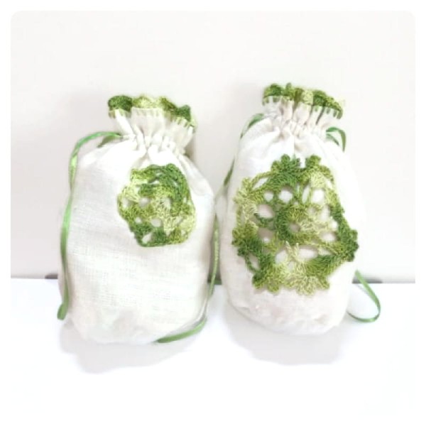 Woreczki lniane | rękodzieło