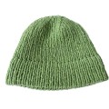 Czapka męska wykonana ręcznie z mieszanki wełny w kolorze zielonym- Rozmiar XL