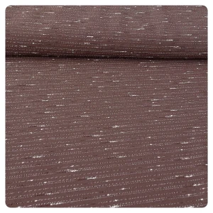 Tkanina akrylowa, mięsista, nie prześwitująca,  w kolorze brązu czekoladowego, wzory delikatnej kratki. - skład: mieszanka poliestru i wiskozy - szerokość: 150 cm