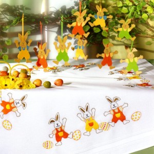 Serweta do haftu płaskiego z nadrukiem wzoru