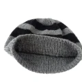 czapka męska z mieszanki wełny w kolorze szaro-czarnym