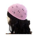 czapeczka dla dziewczynki 5-6 lat z bawełny w kolorze różowym