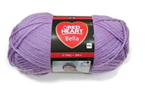 Włóczka Bella produkcji Red Heart  - motek 100 g/300m - skład akryl 100%- kolor lawendowy
