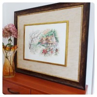 Obraz haftowany pejzaż  