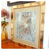 Obraz haftowany żyrafy           