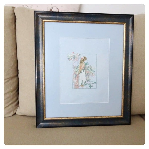 Obraz haft | kobieta w ogrodzie