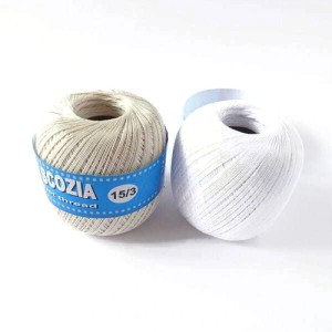 Kordonek produkcji Filo di Scozia 15/3 do szydełkowania    - kłębek 50g / 415m   - skład 100% bawełna merceryzowana
