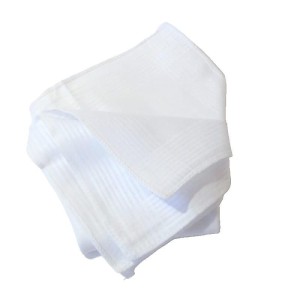 Chusteczka męska, 100 % bawełniana, do kieszeni marynarki - produkcja polska - rozmiar 40 x 40 cm - kolor biały