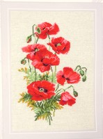 Zestaw do haftu krzyżykowego R 808 maki | Wild Poppies