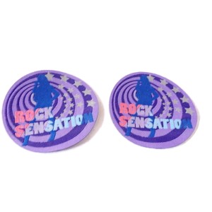 Aplikacja termo, do ozdoby odzieży, - średnica 6,50 cm Można ją przyprasować lub przykleić klejem tekstylnym. - cena za kpl / 2 szt