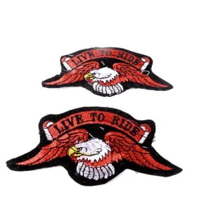 Aplikacja termo, do ozdoby odzieży, - rozmiar 11 x 5,50 cm Można ją przyprasować lub przykleić klejem tekstylnym. - cena za kpl 2 szt