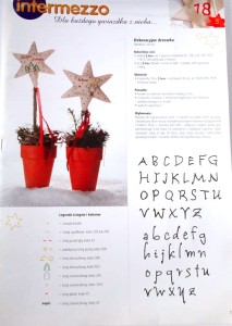 Czasopismo Intermezzo z instrukcjami i pomysłami na wyroby ozdobne z filcu, wydanie w języku polskim 4 strony, - wkładka instruktażowa. - format A4