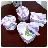 Zestaw ozdobnych pudełek 4 szt