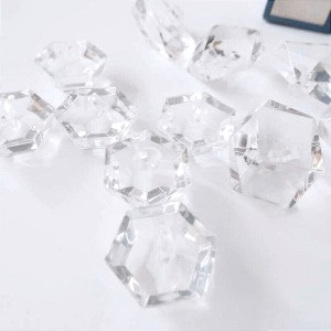 Guzik plastikowy kryształ- kolor przezroczysty, na nóżce- średnica 20 mm