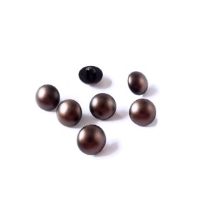 Guzik plastikowy, na nóżce, w kolorze metalicznego brązu, - rozmiar 15 mm