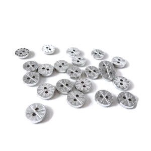 Guzik plastikowy, koszulowy - średnica 10 mm - kolory: - srebrny
