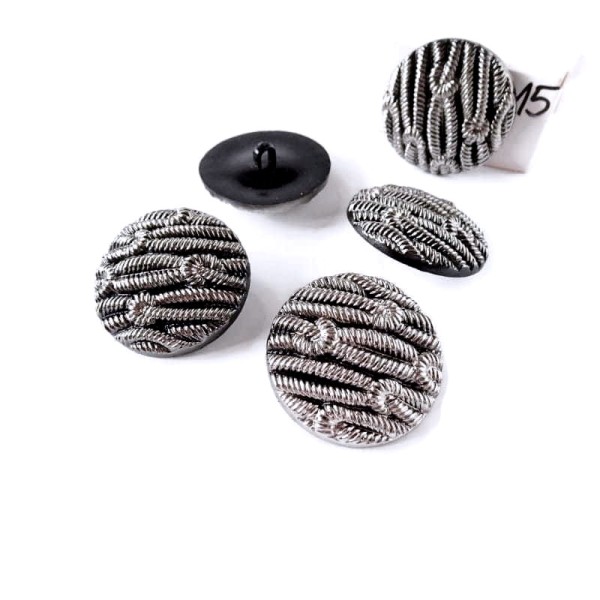 Guzik srebrny kpl 5 szt | guzik płaszczowy