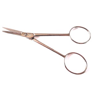 Nożyczki do haftu richelieu, niklowane, ostre, z prostym czubkiem do precyzyjnego wycinania haftów -  długość 10 cm