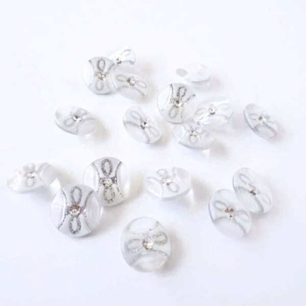 Guzik  perłowy 15 mm