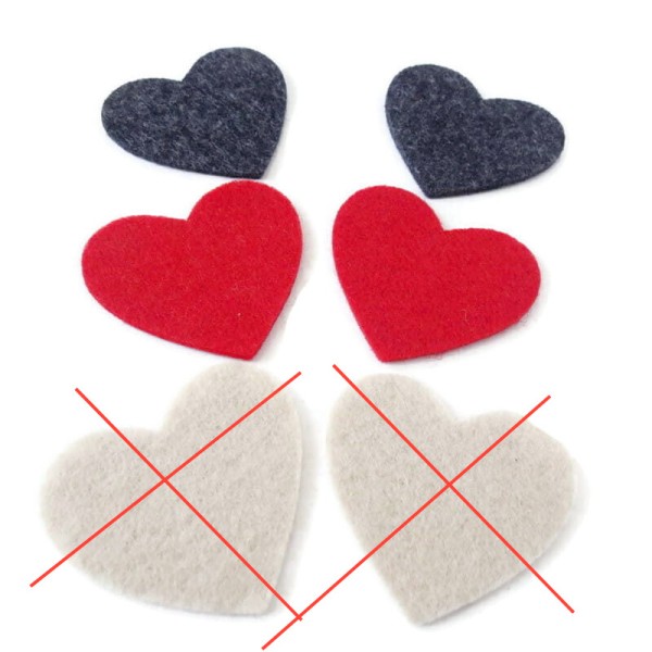Filcowe serce kpl/2szt