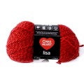 Włóczka Lisa produkcji Red Heart - motek 50g/125 m - druty 3-4 - skład 100 % akryl - melanż czerwony