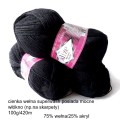 Włóczka Alize Superwash Comfort motek 100 g / 420 m / wełna 75 % + 25 % akryl kolor : czarny Dzięki mocnemu włóknie nadaje się na skarpetki