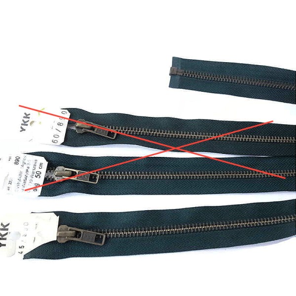 Zamek YKK metalowy do kurtki  zielony 45 cm