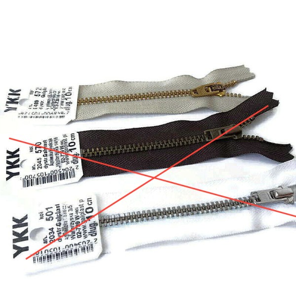 Zamek YKK metalowy 10 cm beżowy