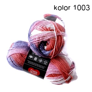 Włóczka Bella ombre produkcji Red Heart - motek 100 g/300m - skład akryl 100%