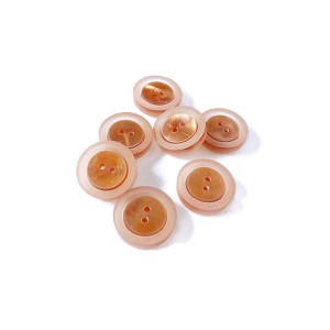 Guzik plastikowy, płaski, w kolorze blado ceglastym, - rozmiar 20 mm - cena za szt