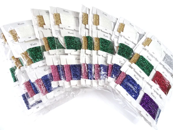 Zestaw nici metalicznych 12 szt