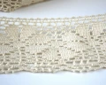 Koronka bawełniana  do celów ozdobnych- kolor ecru - szerokość 60 mm