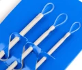 Igły Pony igły do wełny i dzianin, aluminiowe z żyłkowym oczkiem produkcji Pony. - W zestawie 3 szt igieł o długości 7 cm, 8 i 9,5 cm