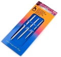 Igły igły do wełny i dzianin, aluminiowe z żyłkowym oczkiem produkcji Pony. - W zestawie 3 szt igieł o długości 7 cm, 8 i 9,5 cm