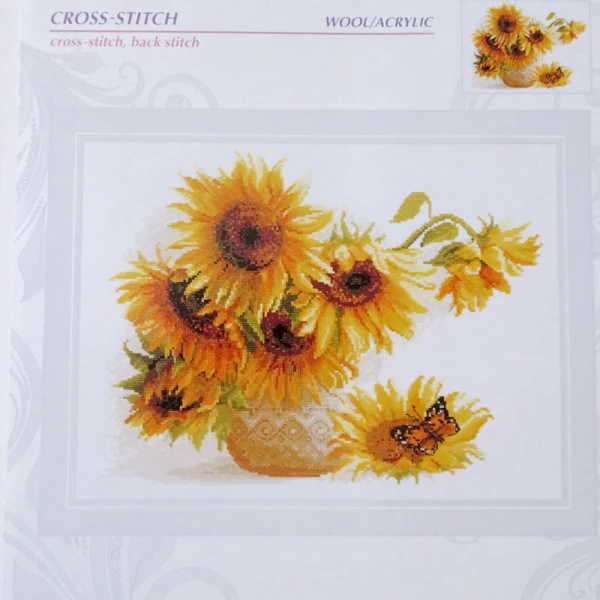 Zestaw do haftu krzyżykowego R1488 Słoneczniki | Hot Sunflowers