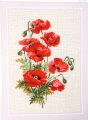 Zestaw do haftu krzyżykowego 808 produkcji Riolis na lnianej aidzie o gęstości 6 oczek /cm w kolorze naturalnym  - rozmiar obrazka 21cm x 30cm