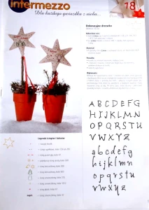Czasopismo Intermezzo z instrukcjami i pomysłami na wyroby ozdobne z filcu, wydanie w języku polskim 4 strony, - wkładka instruktażowa. - format A4