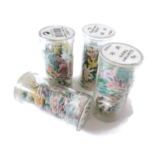 Cekiny płaskie, kształt gołąbków (śred. 10mm), produkcja Gutermann. - Opakowanie 4 g